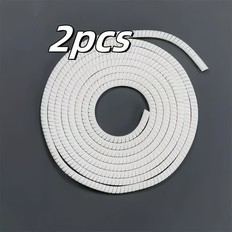 TEMU 2 pièces Protège-câbles de charge Blanc et Noir, Enrouleur de câble de données élastique de 4,6 pieds