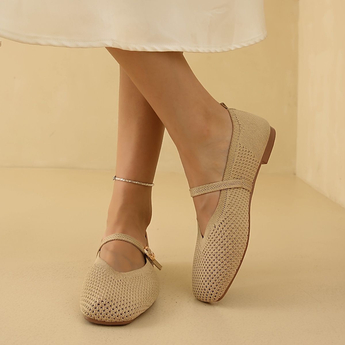 Womens Dancing Traveling Flat Single Shoes