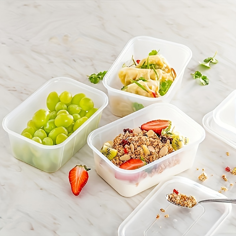 popular   10pcs 22oz bpa free plastic food containers with leak proof lids dishwasher safe ideal for meal   and storage food storage containers details 4