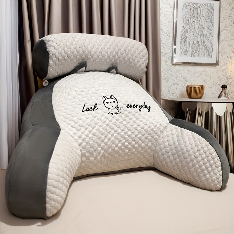 E-shop | Ergonomische Rückenstütze | Weiches Lendenkissen | Leserückenkissen | Atmungsaktiver Stoff | für Bett, Sofa, Stuhl, Büro | Lesezubehör |