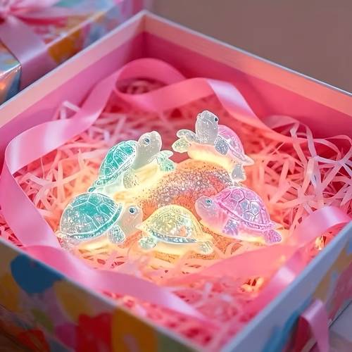41 turtles 1 large turtle storage box 40 small turtles garden animal decorations outdoor decorations animal statues decorated turtles random colors