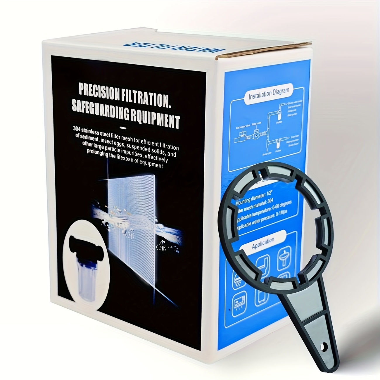 TEMU Pipe Filter Water Strainer, 250 Mesh Garden Hose Sediment Filter, Suitable For Camping, Rv, Washing, Outdoor Gardening, And Water Pumps