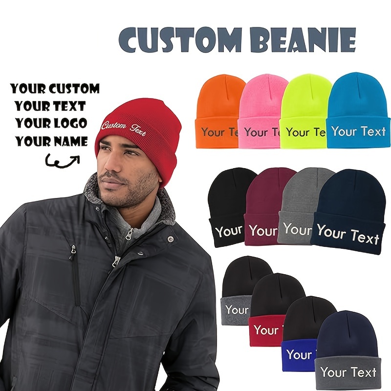 

Customizable Knitted Hat, Fashionable And Personalized, Sports Style, Warm In Winter, Suitable For Men And Women