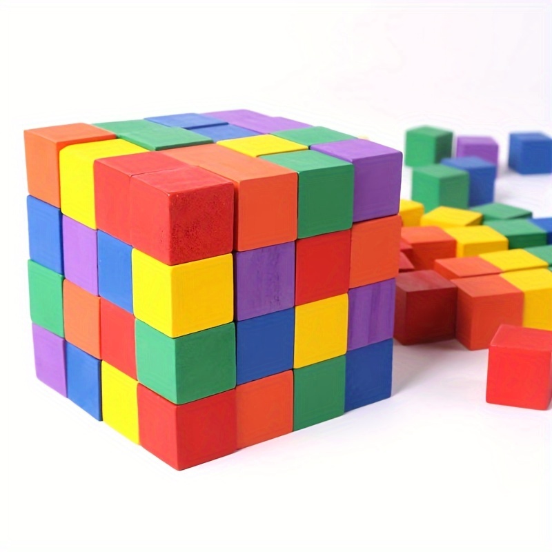 

Wooden Cubes: Brain Development And Hand-eye Coordination For 3-6