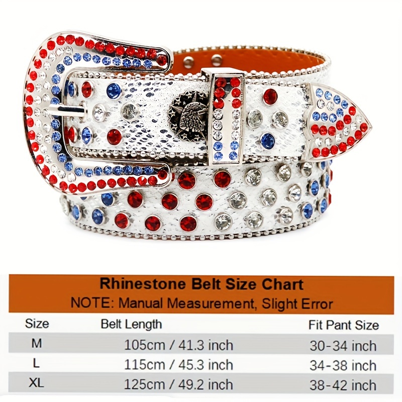 Men's Rhinestone Belt with Eagle Accessory