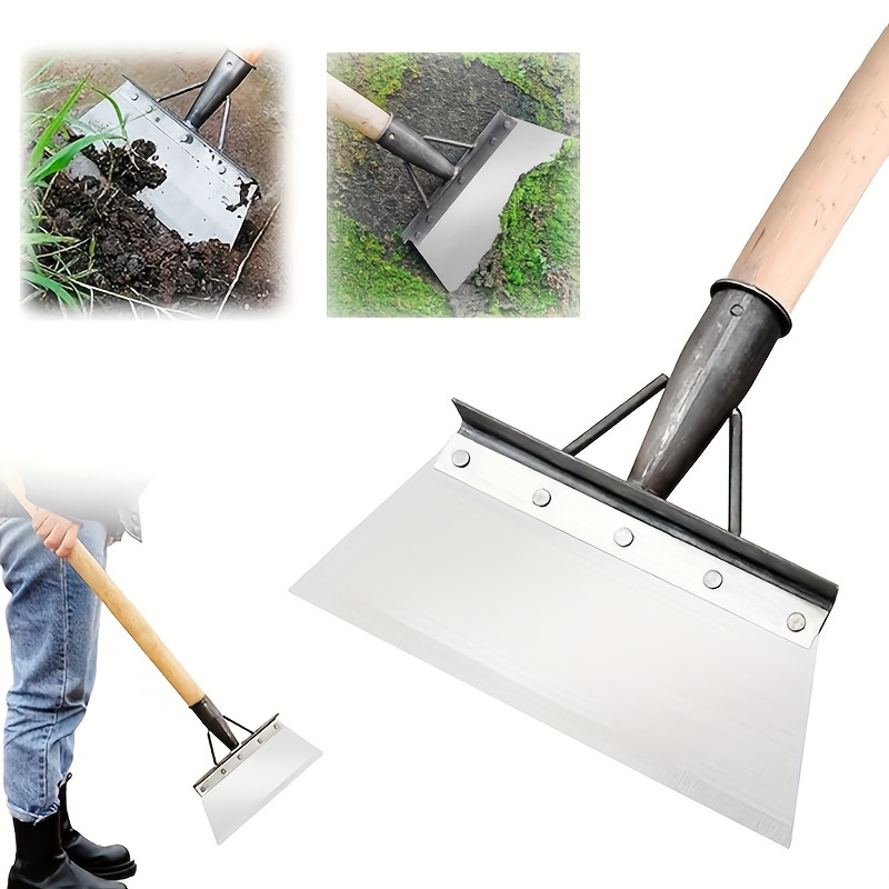 

1pc, 8inch/9inch Multi-functional Garden Shovel, Household Cleaning Shovel, Outdoor Garden Cleaning Shovel, Not Included Handle, Stainless Steel Cleaning Shovel, Terrace Remover Tool