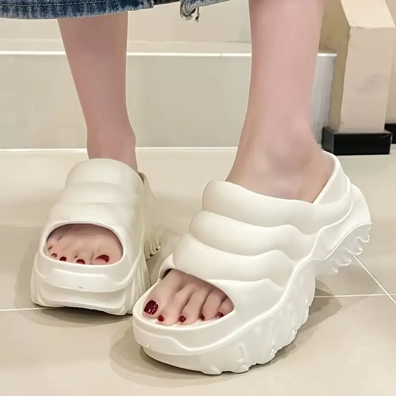 2025 new style womens summer fashion flip flops eva thick sole wear resistant open toe slip 3 colors black beige white lightweight for spring summer beach parties casual ideal holiday gift summer beach accessories party footwear durable footwear opentoe sandals party Product details 8