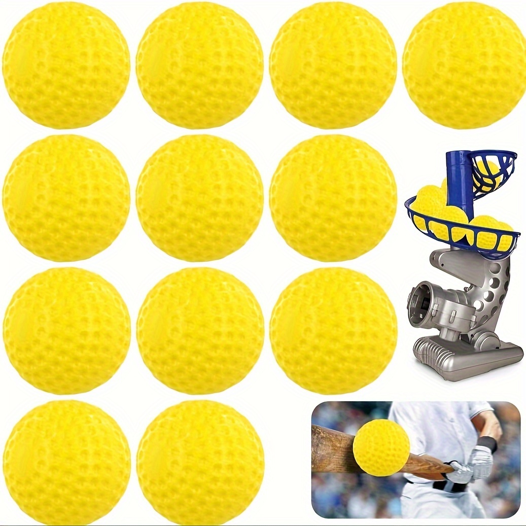 

12 Pack Dimpled Baseballs 9-inch Pitching Machine Baseballs Practice Baseball Balls For Fielding Practice, Hitting