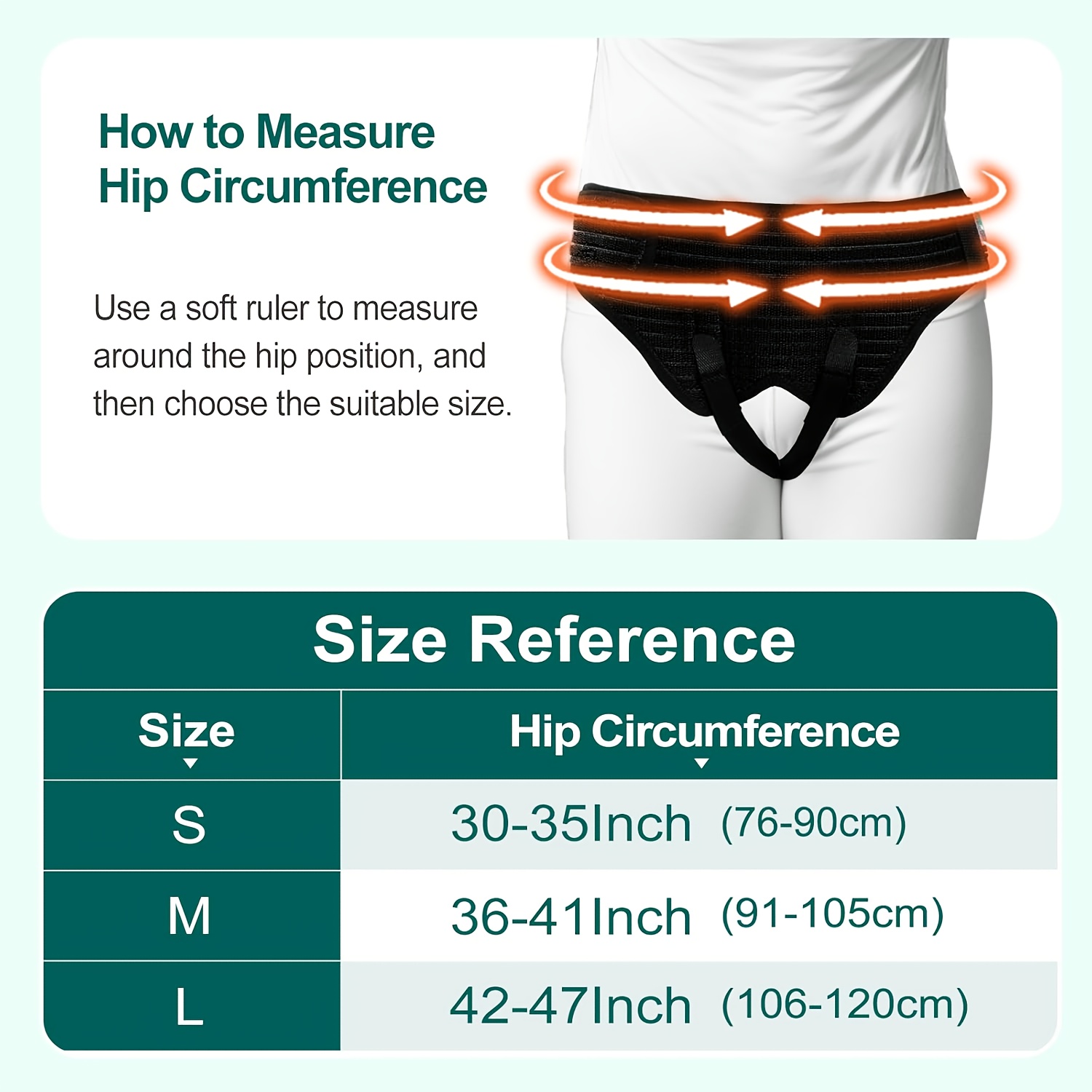 Men's Groin Support Belt, Adjustable Groin Support Belt for Men and Women, with 4 Pressure Pads, Single/double Groin Support (Black-M)