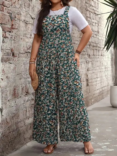 Bohemian Female Casual Cotton Jumpsuits Beach Wear Print Flora Bohemian Female Casual Cotton Jumpsuits Beach Wear Print Flora