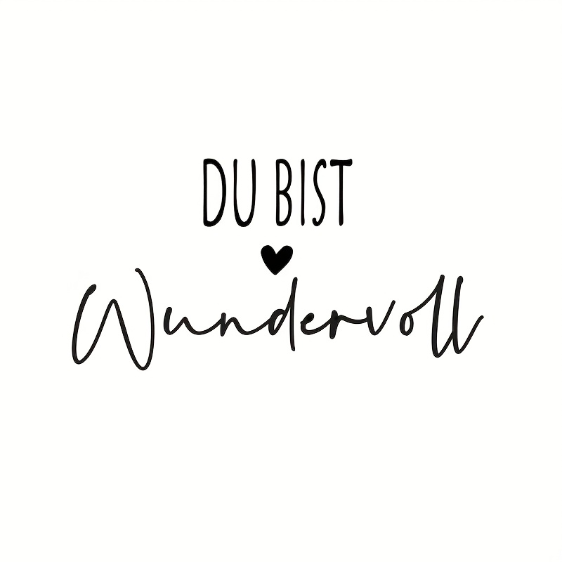 Du Bist | Heart Mirror Sticker Car Sticker, Vinyl Material