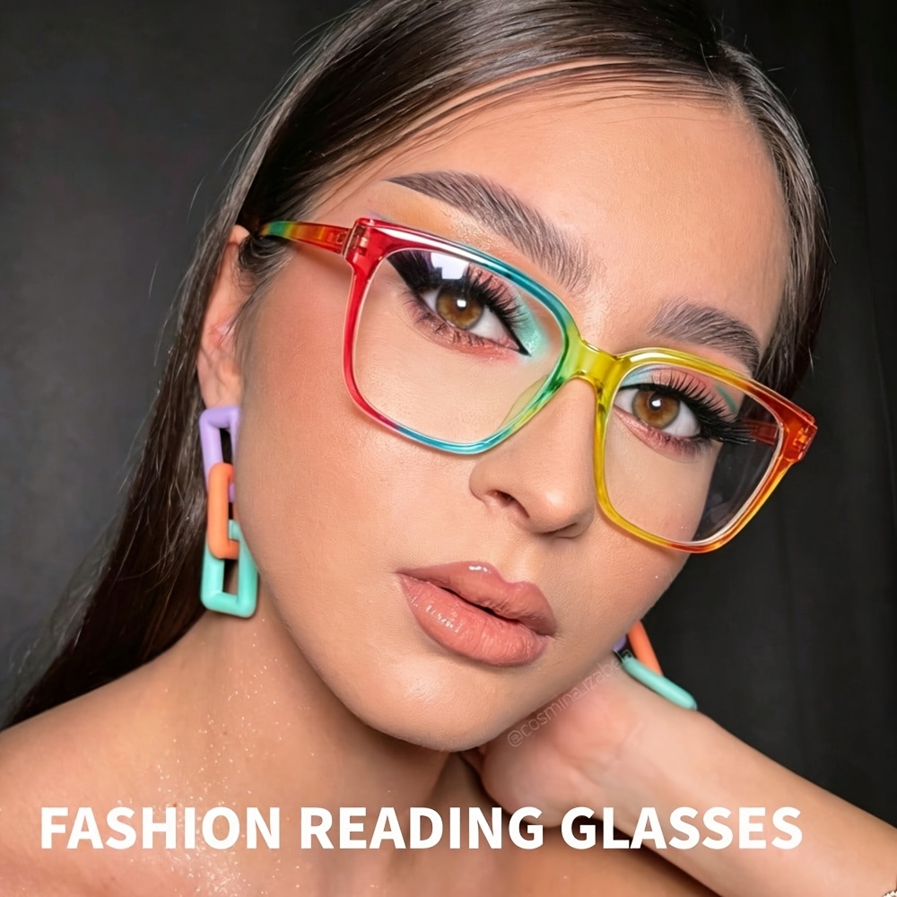 2pcs Fashion Square Ladies Reading Glasses Set