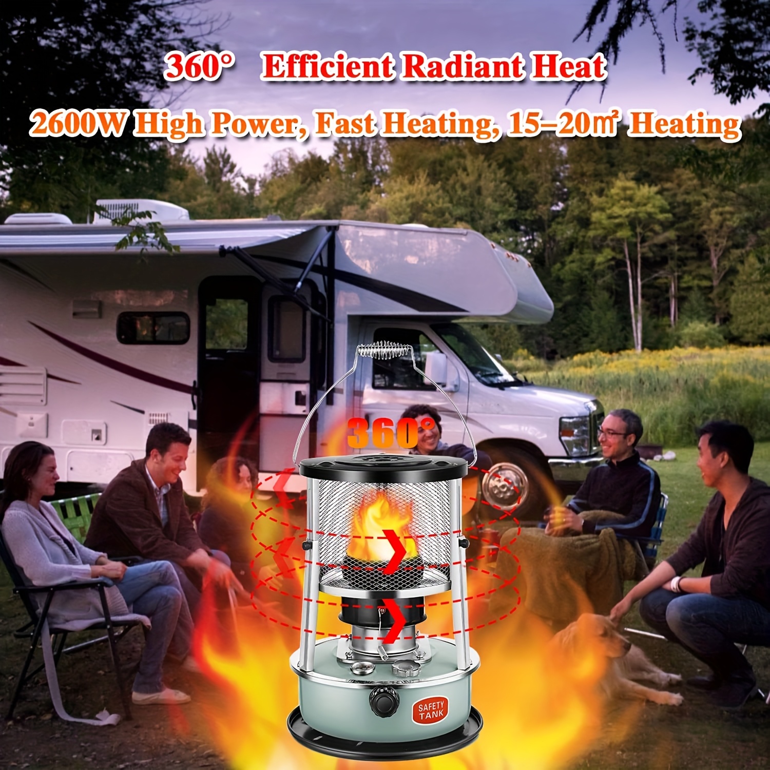 kerosene heater kerosene heaters indoor use 2600w heating Temu