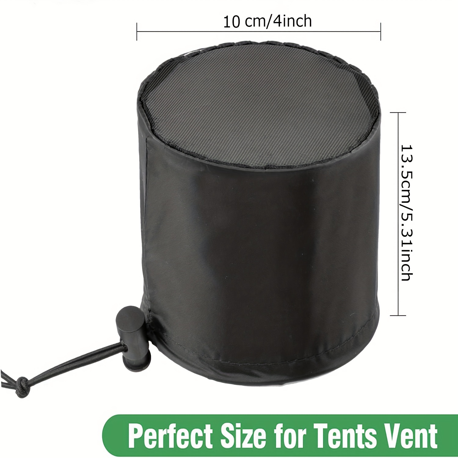 2pcs 4 Inch Plant Growth Tent Vent , With Elastic Band And Fixed Pipeline Filter, Black Mesh Barrier, Suitable For Exhaust Fans, Plant Growth, Tent Ventilation
