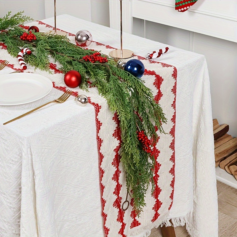 

Christmas Garlands 6ft Artificial Pine Garland With Berries Greenery Garland Christmas Decorations For Fireplace Mantle Home Decor Indoor Outdoor