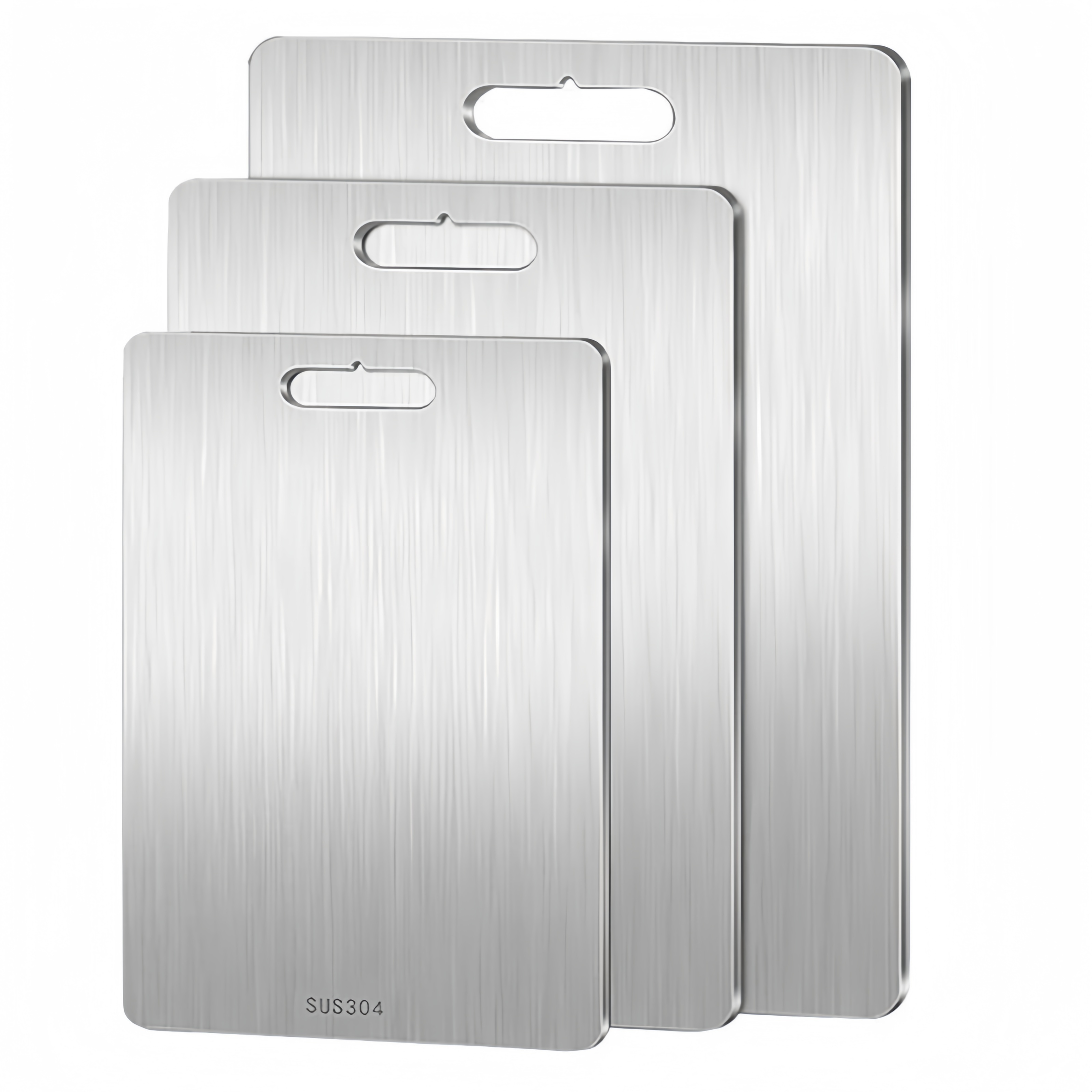 

3-piece Stainless Steel Kitchen Cutting Boards - Suitable For Food Contact - Durable And Easy To Clean