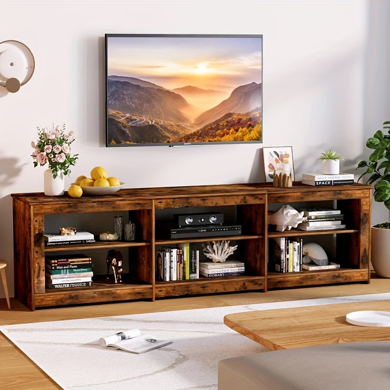 Modern Glossy TV Stand with LED Lights | High-Gloss Finish | Storage