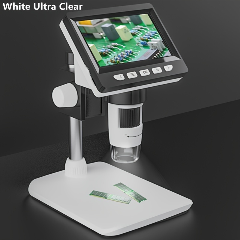 

4.3inch Digital Microscope 8led Real Shot Rendering Computer Microscope Microscope, With Upgraded 2000mah Battery Working To 5hr, Compatible With Windows