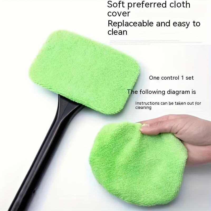 Car Front Windshield Cleaning Brush, Car Interior, Home Dust Removal, Dehumidification, Window Scratching, Towel Sponge and Scratch-Free Cleaning Tool Set