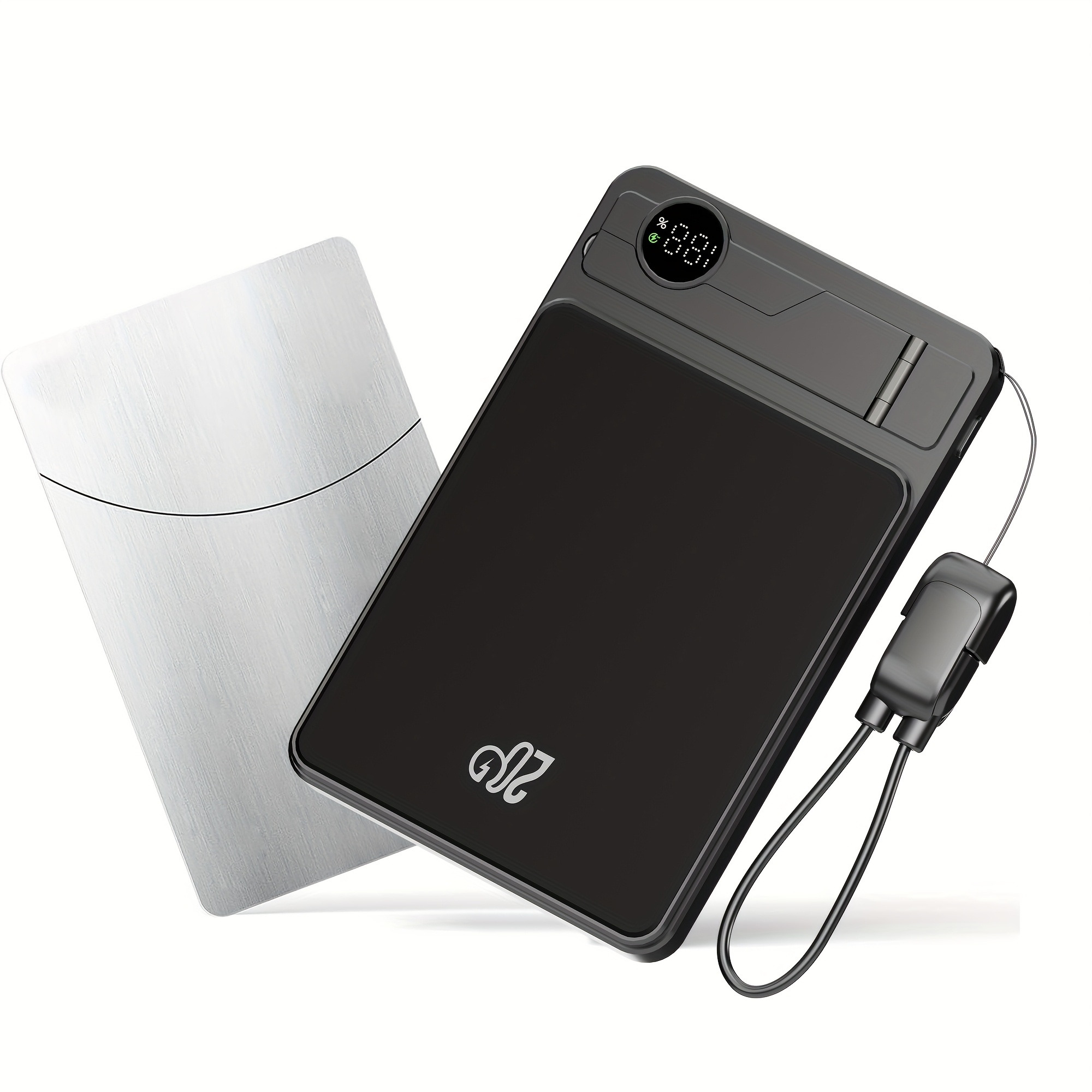 TEMU 10,000mah Magnetic Power Bank Compatible For Iphone 17/16/15/14/13/12 & For S10/s9/s8/se - Wireless Charging Portable Charger With Stand & Usb-c