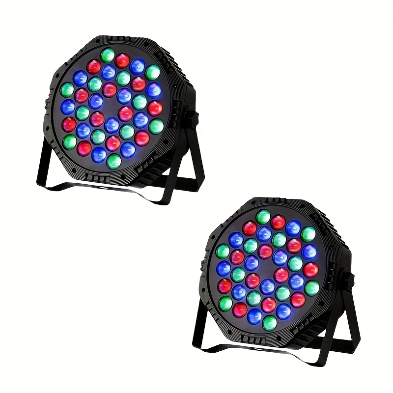 TEMU 20/12/10/8/6/4/2/1pc Cheap Dj Lights Stage Lights Disco Light Corded Rgb 36 Leds With Sound Activated Remote Control Dj For Wedding For , Lights