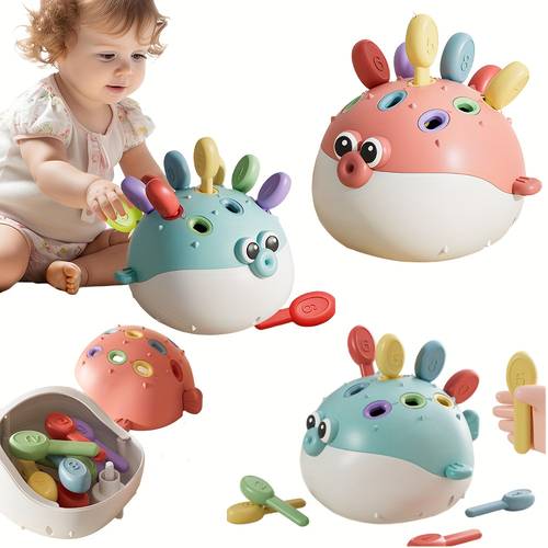 pufferfish building toys interactive colorful for toddlers enhances motor skills color recognition christmas birthday halloween gifts random color