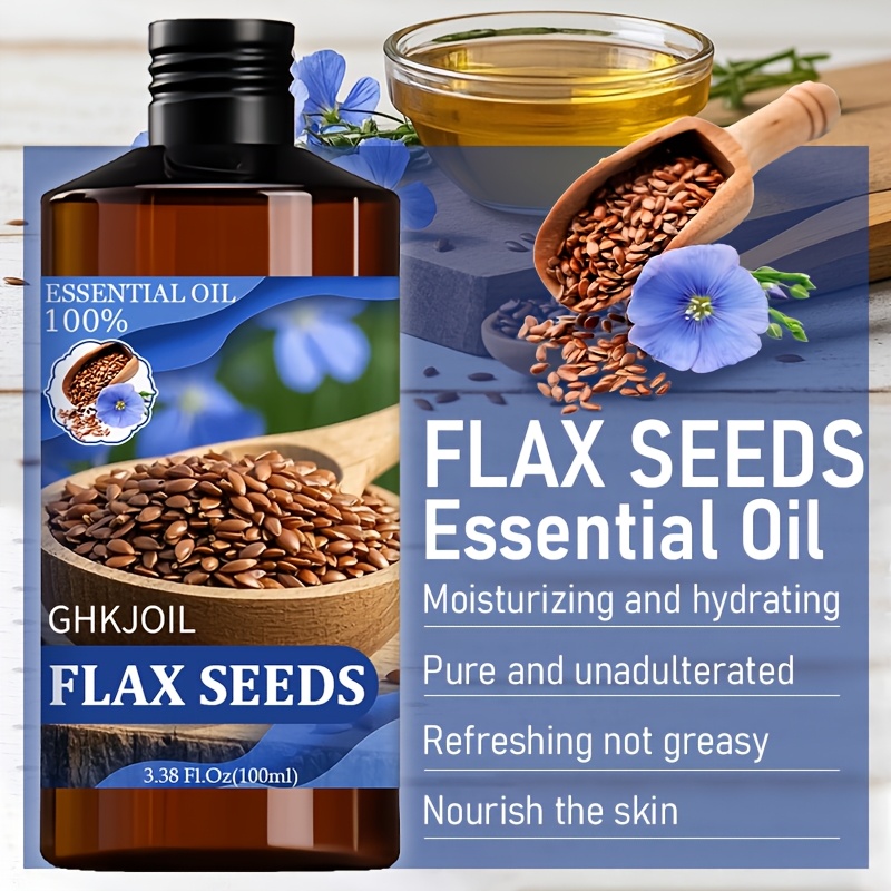 GHKJOIL Flaxseed Essential Oil for Moisturizing Skincare
