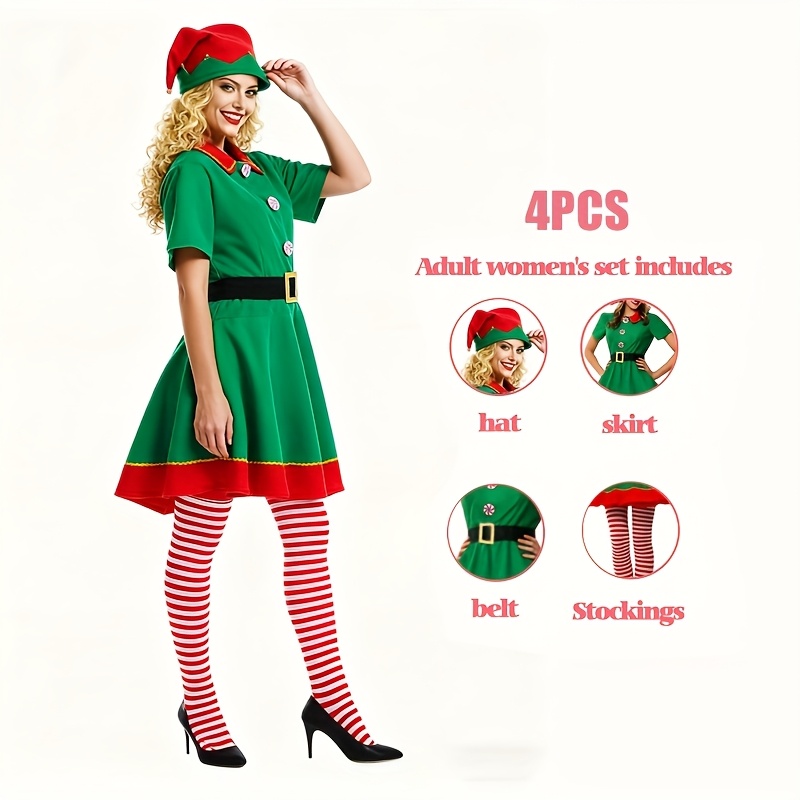 Deguisement Lutin Femme Sawera Costume De Lutin De NoëL Deguisement Lutin Adultes, Costume D Costume Elfe