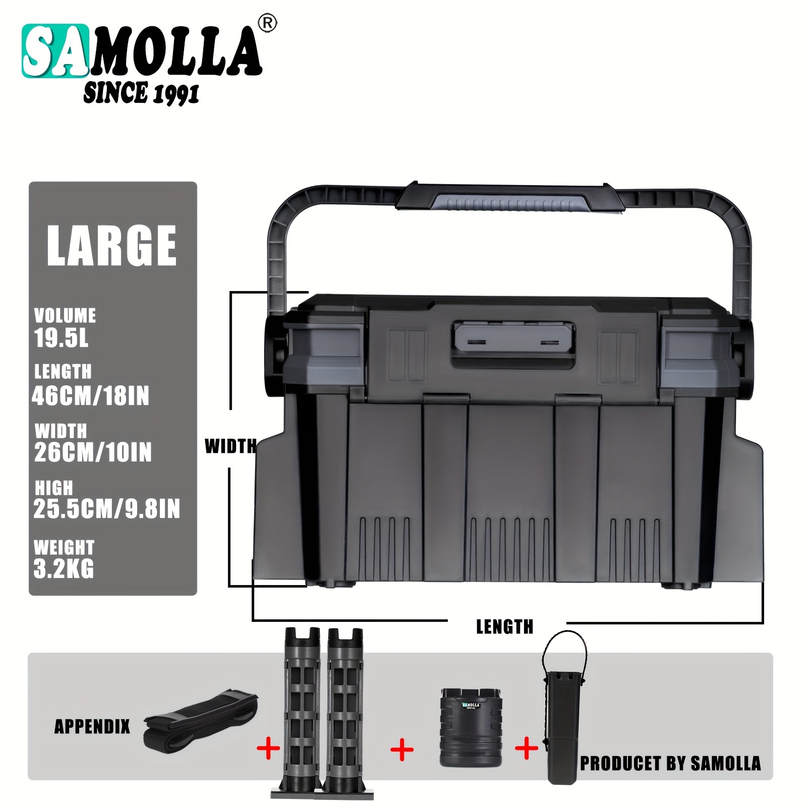 Lure Box Multifunctional Fishing Box With Rod Holder, New Sea