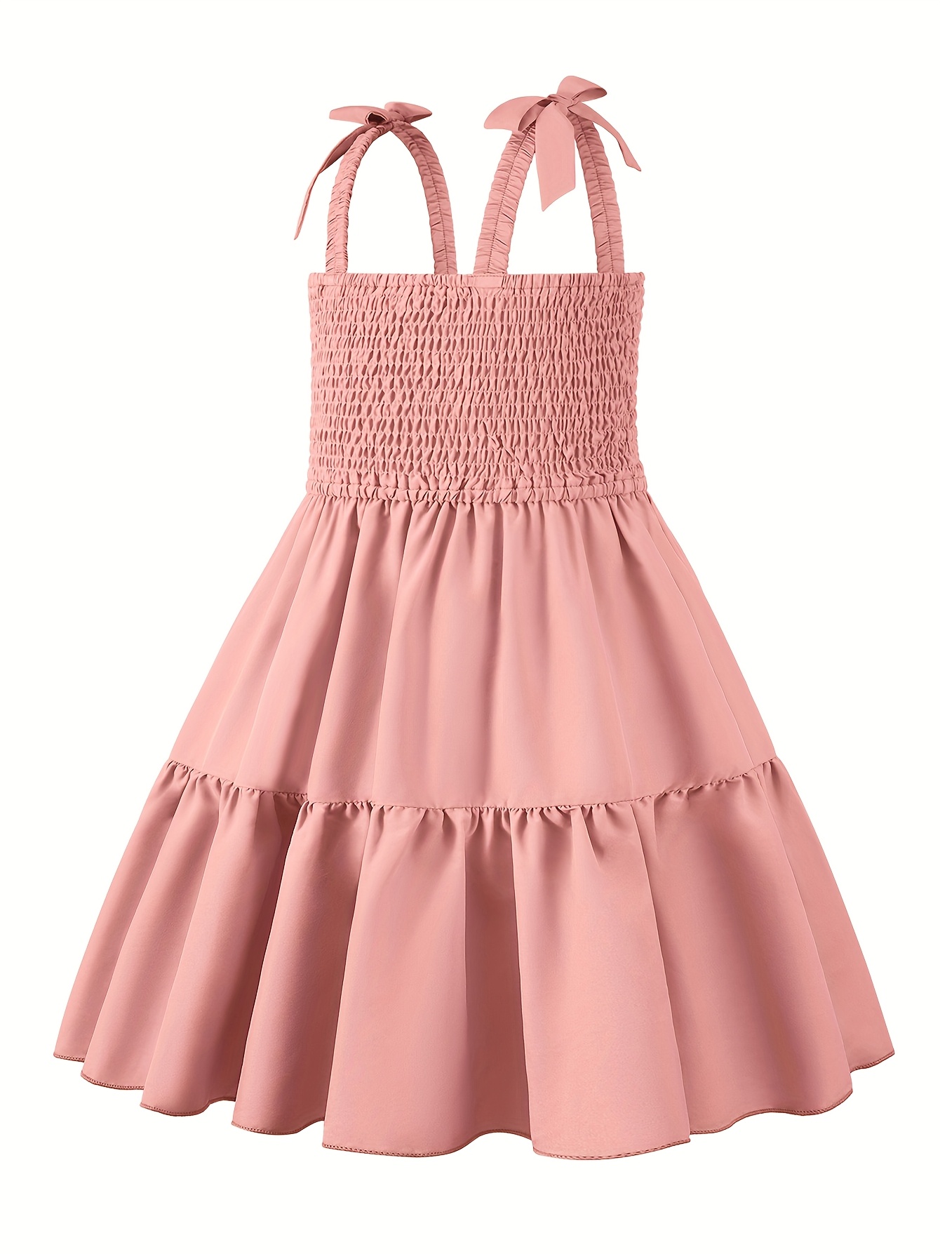 6 13y girls summer solid color sleeveless dresses kids - Temu