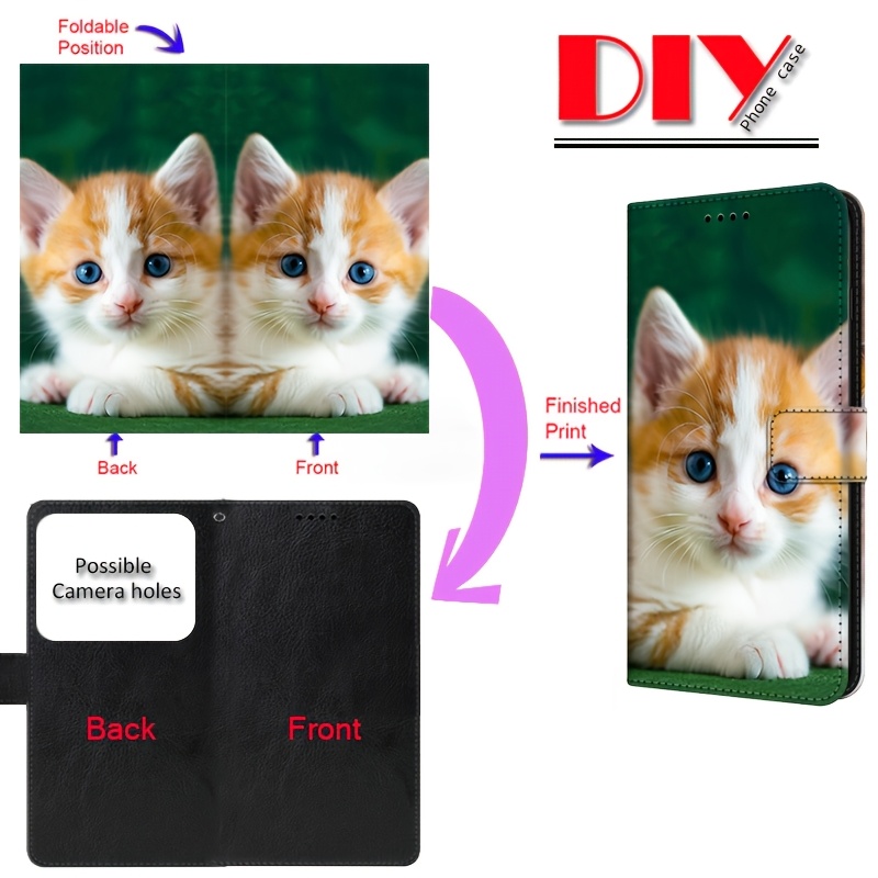 E-shop DIY Anpassbare Foto-Kunstleder Handyhülle für Galaxy A56 A55 A50 A51 A52 A53 A54 A57 A58 S E 2018, Personalisierte Kunstleder-Hüllen mit Foto,