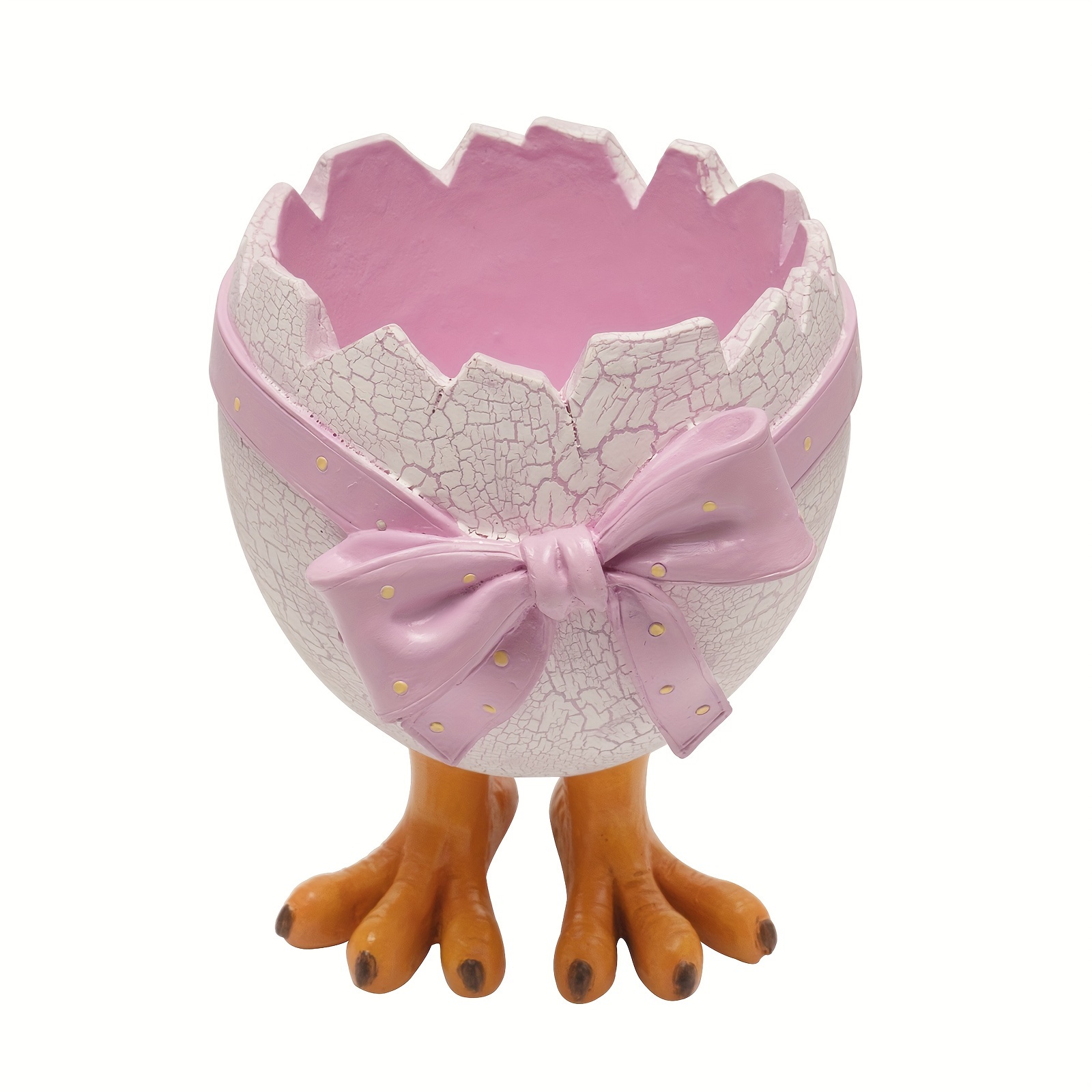 TEMU Bowl Resin Easter Cookie Jar, Spring Candy Dishes Decorative