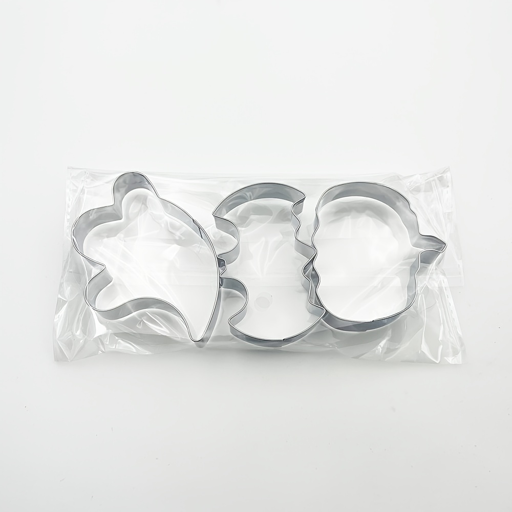 Image of High-end 3pcs Halloween Cookie Cutter Set Featuring A Pumpkin, , And Bat, Perfect For Any Holiday, Party, Or Event