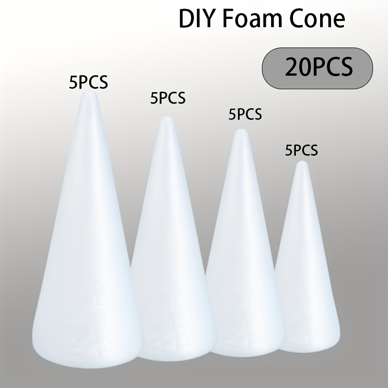 TEMU A Pack Of 20 Assorted Sizes Of White High-density Foam , Soft And Durable, Suitable For Cake Towers, Christmas Trees, Santa Claus, Decorations,
