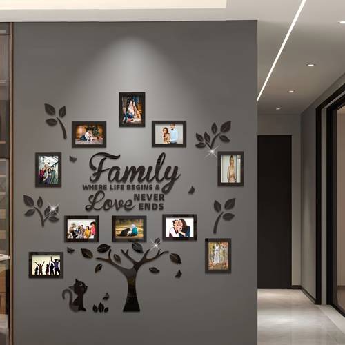 Artikelbild -wandbild aus acryl als dekorativer fotorahmen – verwenden sie ihre lieblingsfotos, um einen romantischen wandbaum-aufkleber zu erstellen, für zuhause, wohnzimmer oder jeden raum. für hochzeiten, valentinstag, thanksgiving, weihnachten, geburtstage
