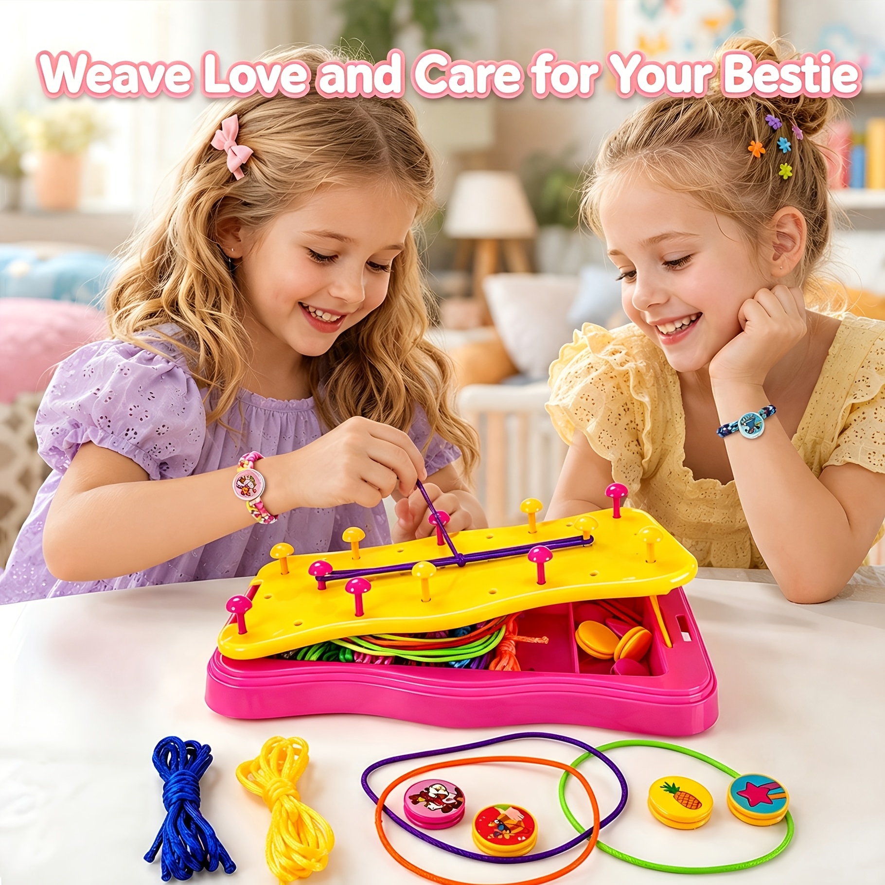 Friendship Bracelet Making Kit for Girls, DIY Craft Gift