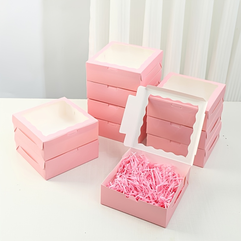 TEMU 20pcs Birthday Party Window Gift Boxes And Clothing Boxes, Wedding Party Gift Packaging Boxes, Perfect For Valentine's Day, Birthdays, Party