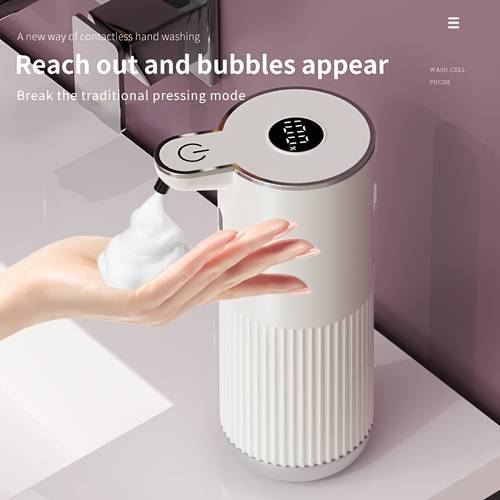 smart sensor lotion dispenser bathroom accessory automatic touchless hand soap bottle 380ml large capacity usb rechargeable 6 level adjustable dispensing different needs of adults and stylish design