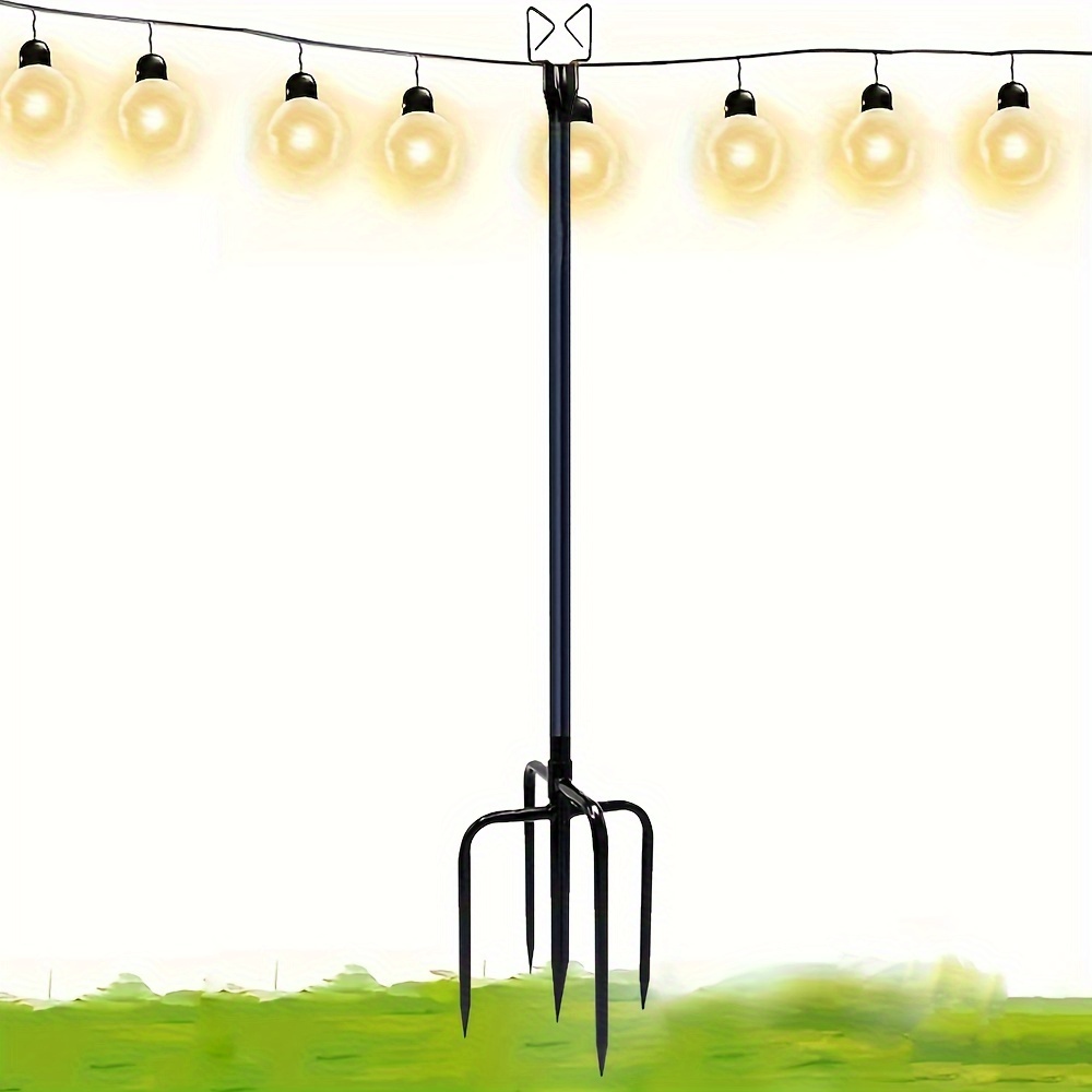 

Outdoor String Light Pole - 6.56ft/7.87ft/9ft, Stand For Garden, Backyard & Patio | Ideal For Parties, Christmas & Weddings, String Lights Outdoor