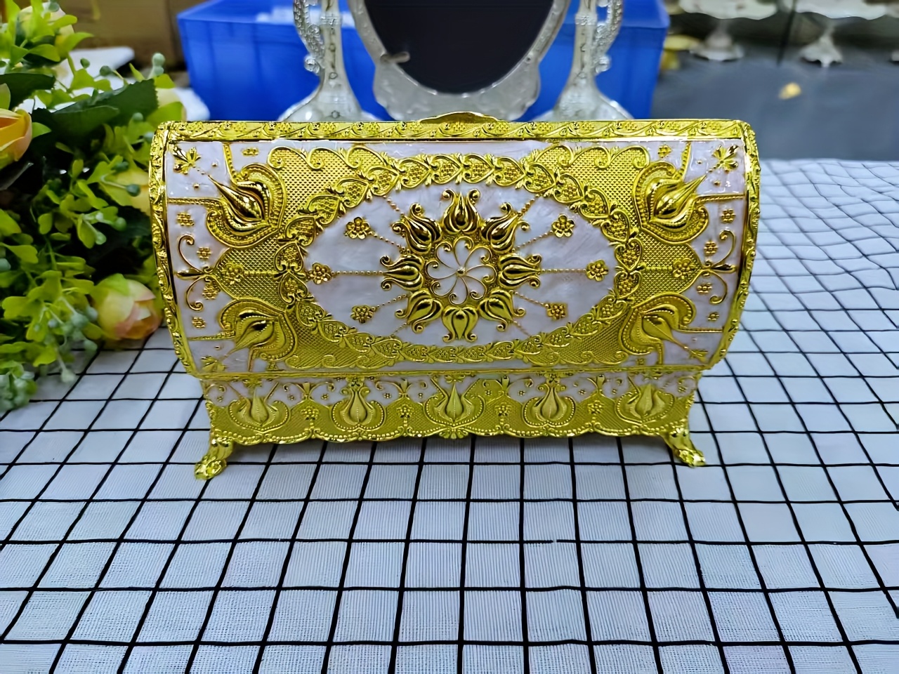 alloy creative jewelry box multifunctional decor for home   ideal proposal ring holder elegant trinket organizer unique gift idea jewelry boxes Product details 8