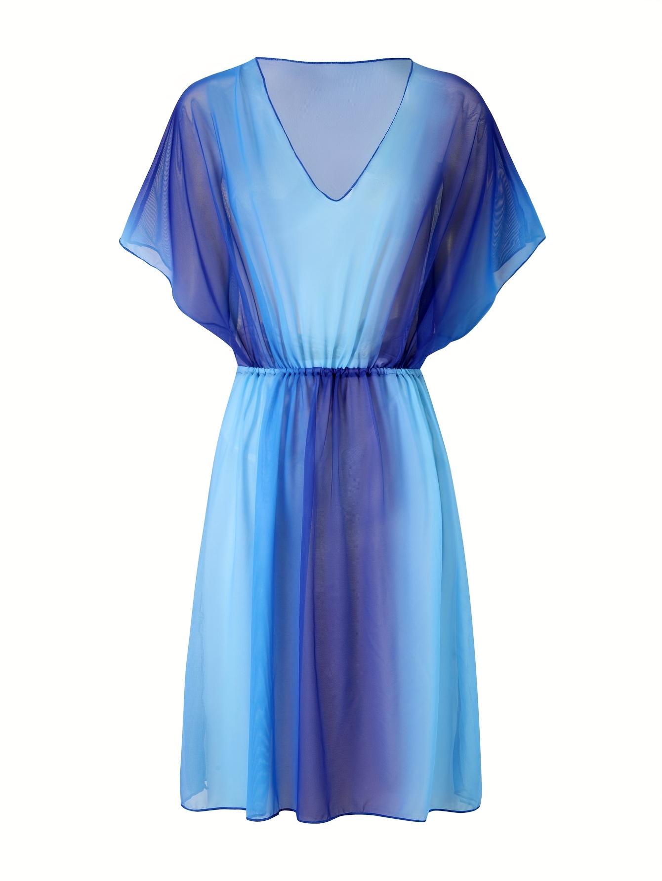blue batwing dress Batwing Sleeve Midi Dress, XL / Petrol