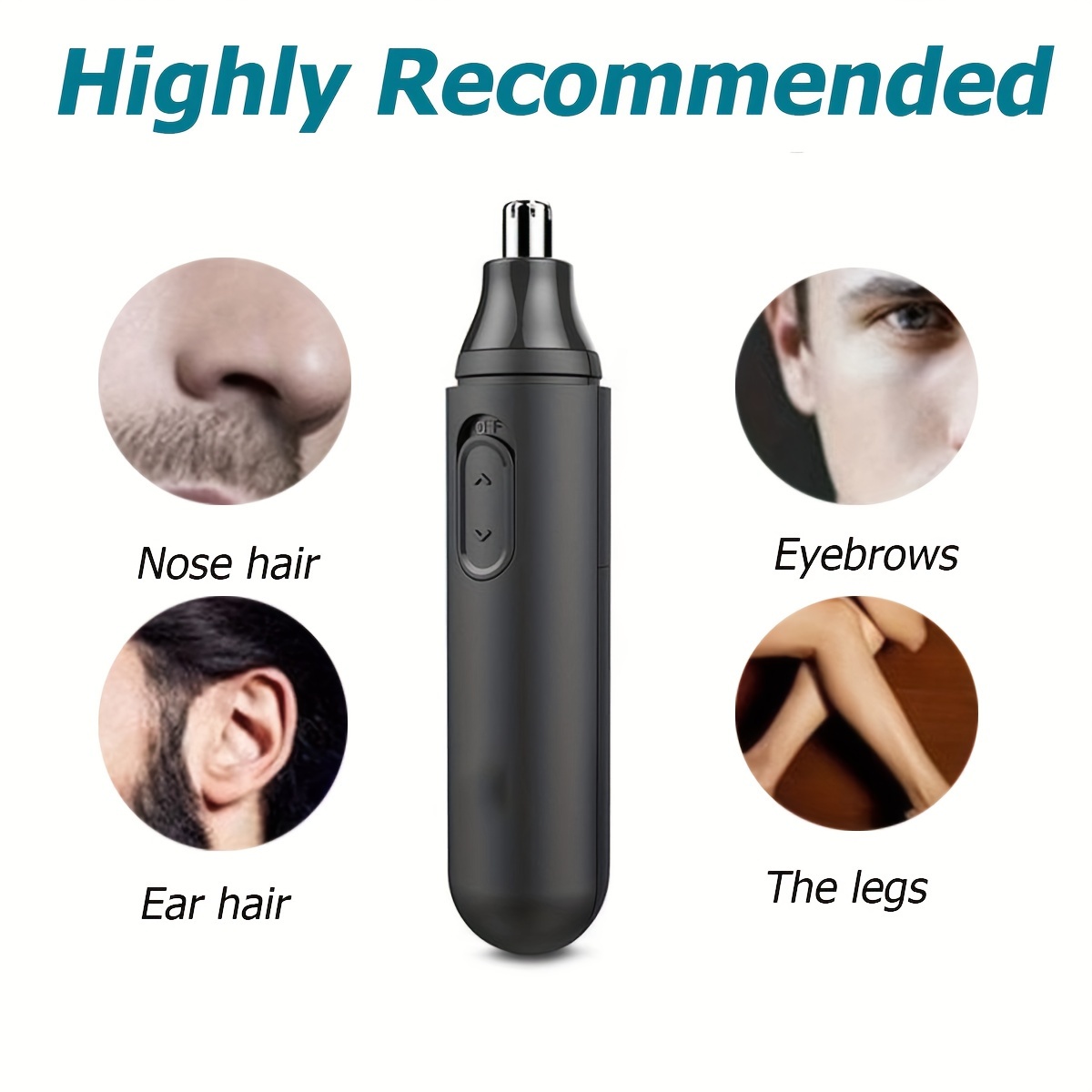   electric ear nose eyebrow hair trimmer portable grooming device plastic aa battery powered non rechargeable with ideal gift for men women Product details 4