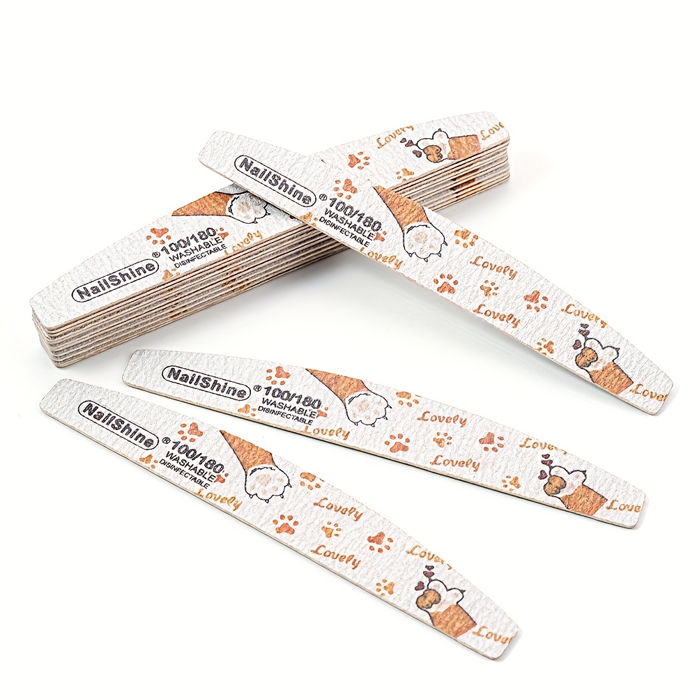 5pcs Wood Nail Files Bulk Emery Board Set