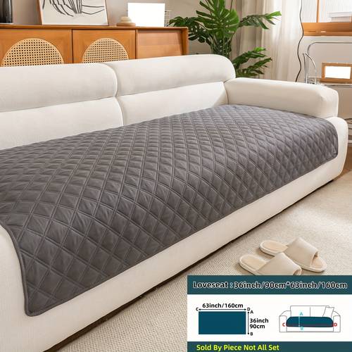 this 1pc anti slip sofa cover features ultrasonic embossing technology with a modern minimalist diamond made from pet friendly scratch resistant fabric machine washable and suitable for