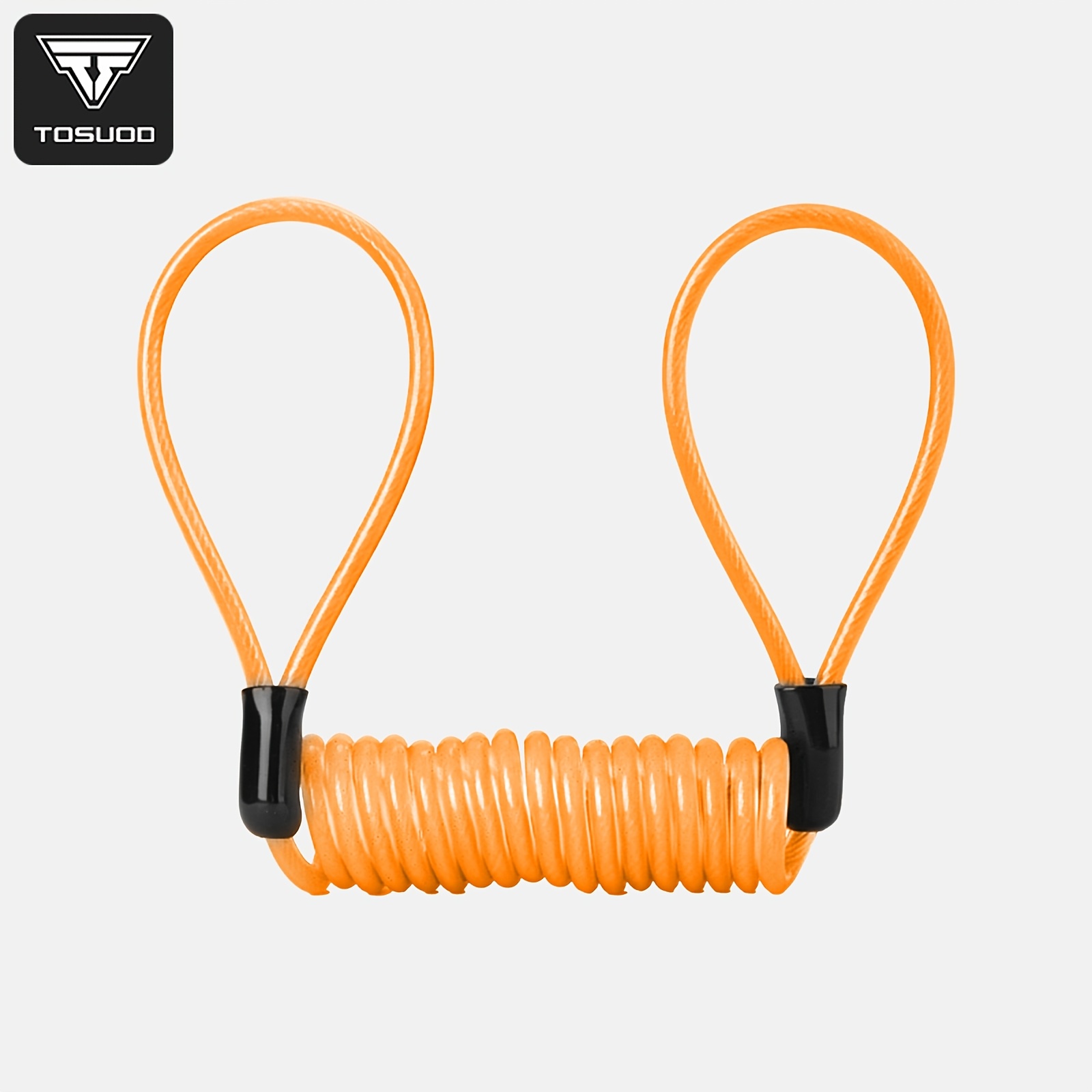 TEMU Cable de recordatorio para candado de disco de freno de motocicleta de 120 cm, cable de para bicicleta, cuerda para bolsa, cable antirrobo,