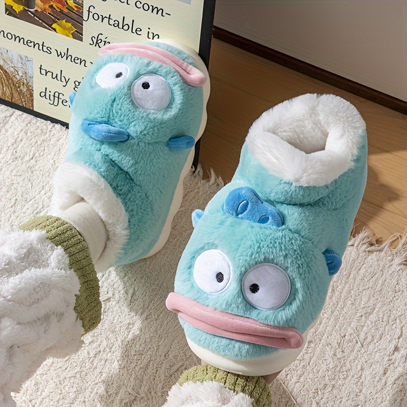 

Cartoon High-top Slippers - Cute, Soft, Comfortable, Warm For Indoor And Outdoor Use, Non-slip, , , Fabric Upper And Lining, Eva Sole