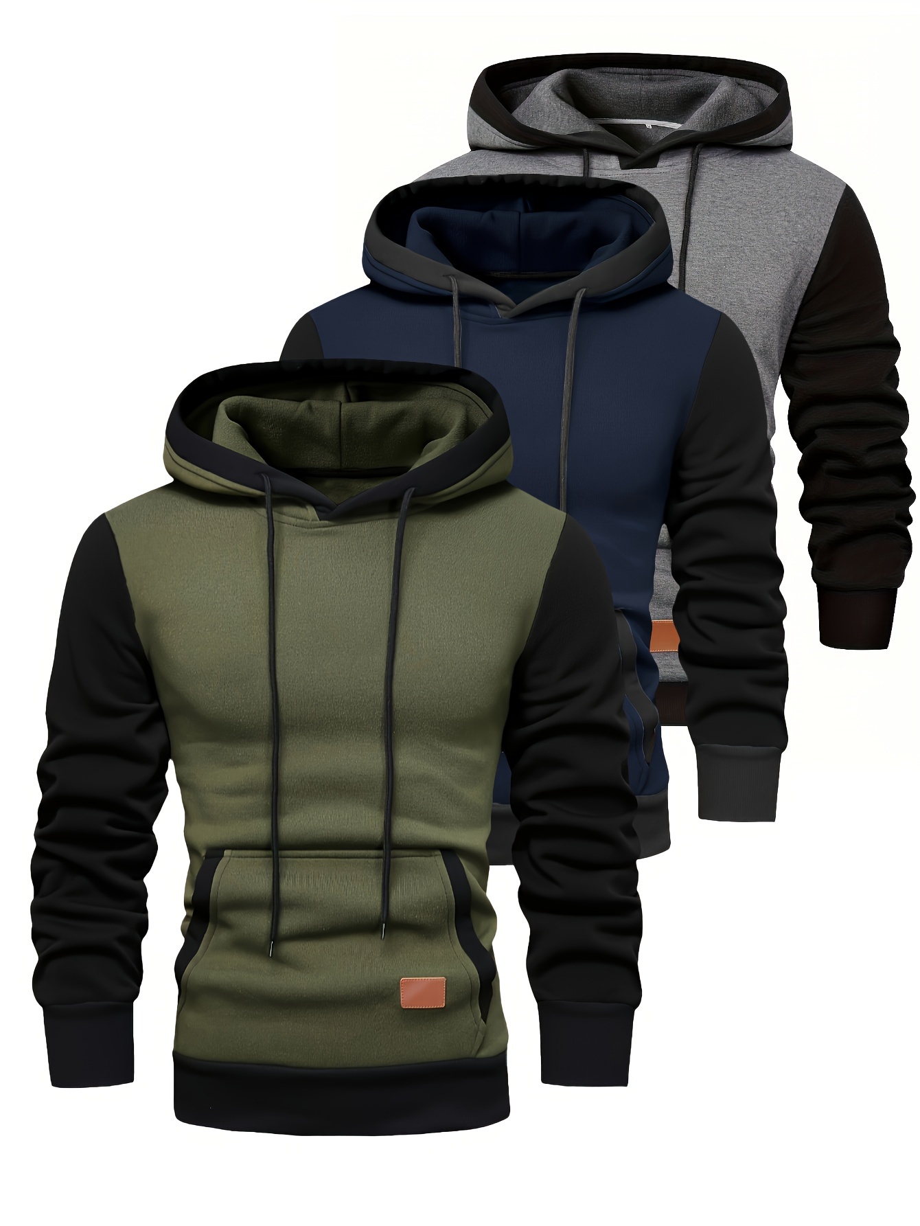 sudaderas capucha hombre bloques color Temu Guatemala