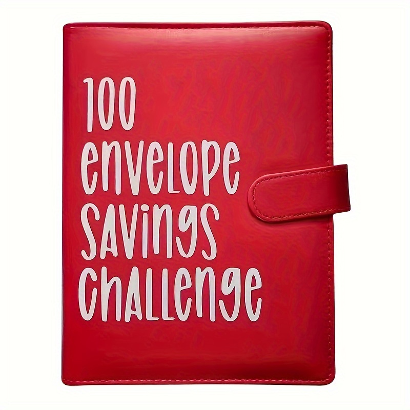 E-shop 100 Umschläge Geldspar-Challenge Ordner mit Bargeld-Umschlägen – A5 Budgetplaner & Sparbuch, Selbstklebende Monats-/Wochenumschläge für ein Ziel