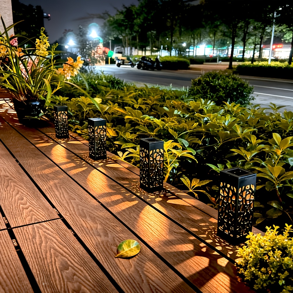 TEMU 4 Solar Outdoor Lights, Intelligent Decorative Path Lights For Outdoor Lighting, Essential Decorative Landscape Lights For Courtyards, Garden
