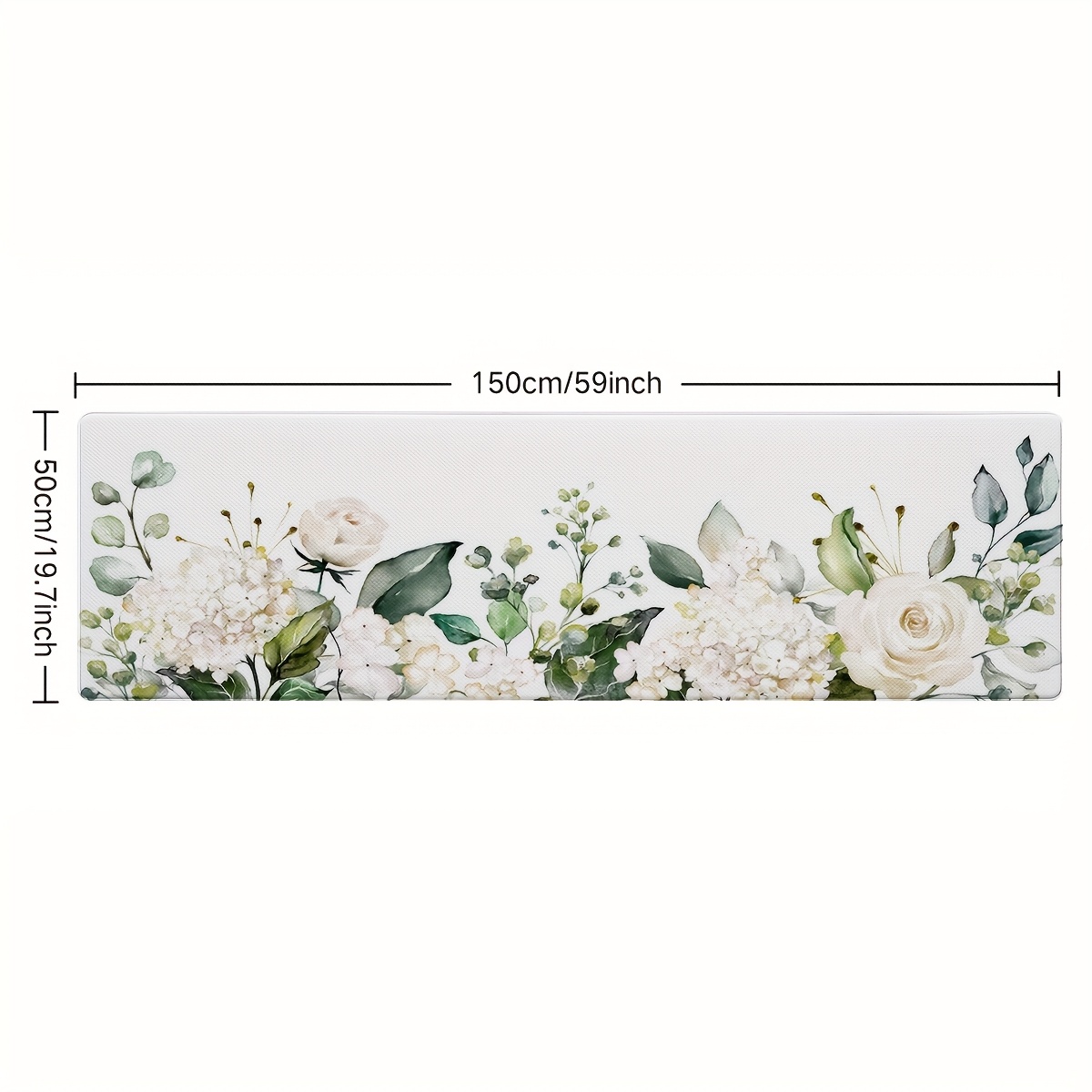 TEMU Kitchen Mat Kitchen Rug, Floral Pattern Cushioned Mat, Non-slip Kitchen Rug Kitchen Mat For Floor, , Laundry Room, Hallway